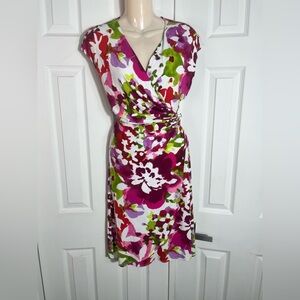Tommy Bahama Floral Midi Dress in Pink and Green